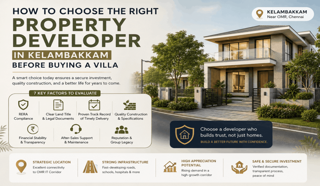 How to Choose the Right Property Developer in Kelambakkam Before Buying a Villa